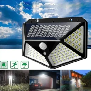 100 LED Solar Motion Sensor Wall Light